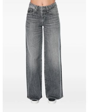 ARMANI EXCHANGE Five-Pocket Wide-Leg Jeans - Grey