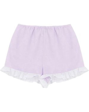 Sleeper Pantalones cortos con dobladillo de volantes - Morado