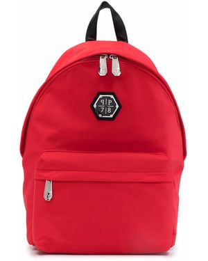 Philipp Plein ロゴプレート バックパック - レッド