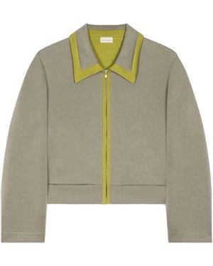 Dries Van Noten Chaqueta con ribetes en contraste - Verde