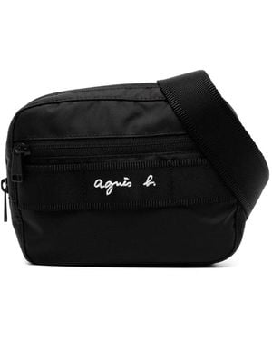 agnès b. Adjustable Waist Strap Belt Bag - Black