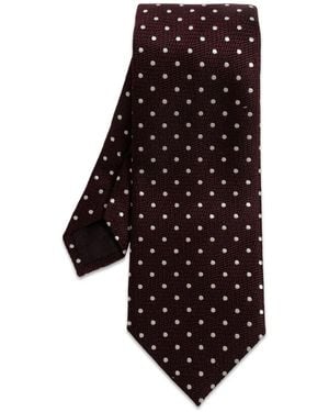 Tom Ford Corbata De Seda Con Motivo De Lunares - Rojo