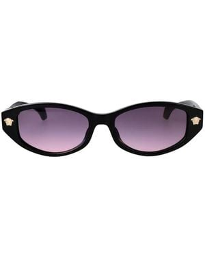 Versace Medusa Oval-Frame Sunglasses - Purple
