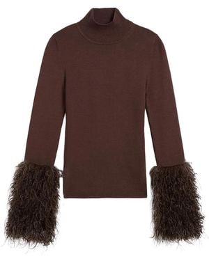 Apparis Top Aspen A Collo Alto - Marrone