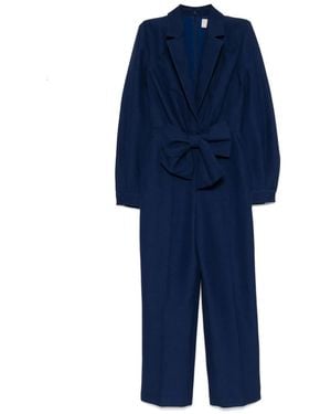 Elie Saab Bow-detail jumpsuit - Blau