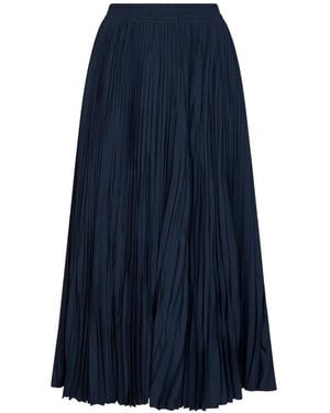Weekend by Maxmara Plissé-Effect Midi Skirt - Blue