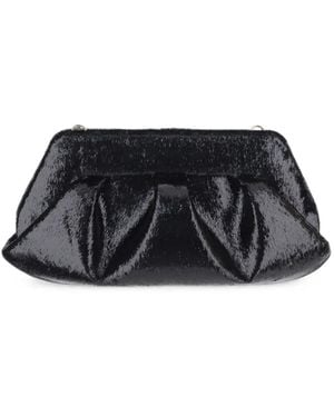 THEMOIRÈ Bios Pleated Clutch Bag - Black