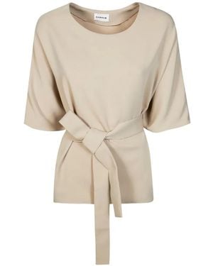 P.A.R.O.S.H. Tie-Waist Blouse - Natural