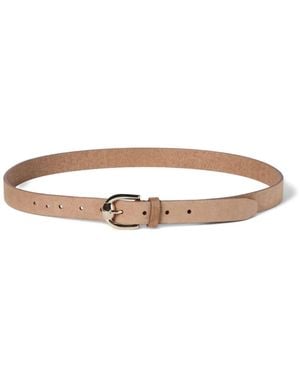 Brunello Cucinelli Reversed Leather Belt - White