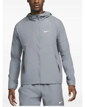 Nike Miler Repel Hooded Jacket - Grey