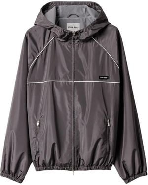 Miu Miu Veste Bomber À Fermeture Zippée - Noir