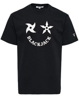 Black Jack Jewelry Shuriken Print-Detail T-Shirt - Black