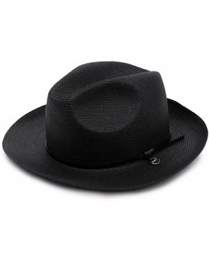 Catarzi Woven Paper-Blend Sun Hat - Black