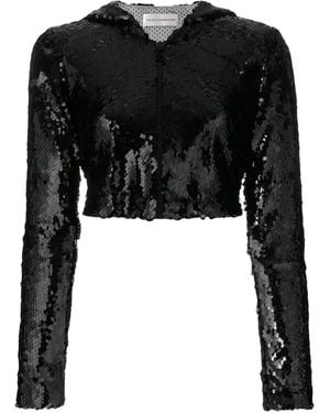 Faith Connexion Sequin-Embellishment Jacket - Black