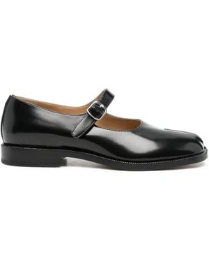 Maison Margiela Tabi Mary-Janes Buckle-Fastening Flat Pumps - Black