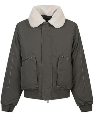 Emporio Armani Bomberjack Met Sherpa Kraag - Grijs