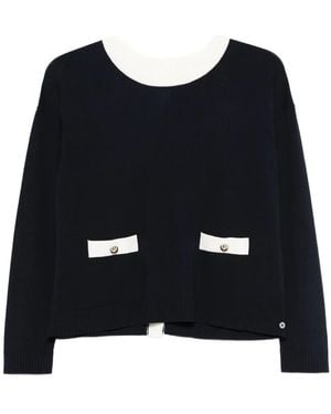 Pennyblack Pocket-Detail Reverse Cardigan - Black