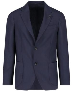 Lardini Virgin Wool Blazer - Blue