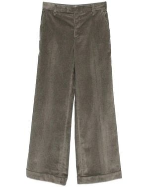 Brunello Cucinelli Corduroy Wide-Leg Trousers - Grey