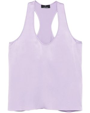 CHRISTIAN BOARO Racerback Satin Top - Purple
