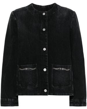 Givenchy チェーンディテール デニムジャケット - ブラック