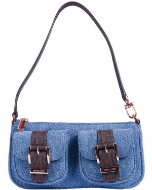 Michael Kors Small buckle-detail shoulder bag - Blau