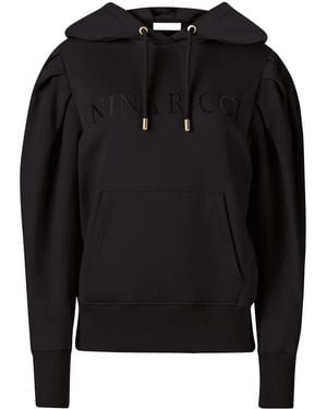 Nina Ricci Embossed Logo Hoodie - Black
