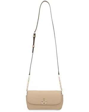 MICHAEL Michael Kors Small Nolita Logo-Plaque Leather Crossbody Bag - White