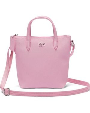 Lacoste Borsa A Tracolla Concept Con Applicazione - Rosa