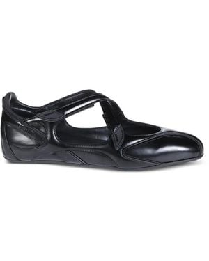 The Attico "Floor 01' Ballerina Flat - Black