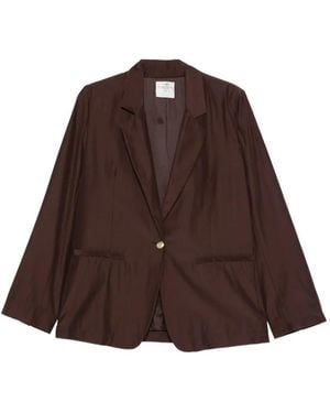 forte_forte Buttoned Tailored Jacket - Brown