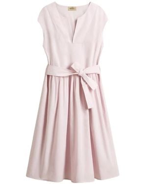 Woolrich Vestido Midi Con Cinturón - Rosa