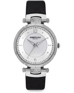 Kenneth Cole Crystal-Embellished 34Mm Watch - White