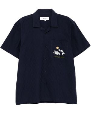 Palmes Camisa con botones - Azul