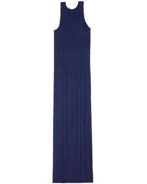 Pleats Please Issey Miyake Pleated Midi Dress - Blue