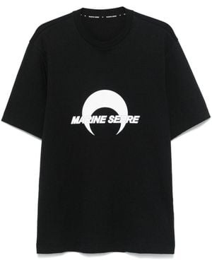 Marine Serre Cotton Jersey T-Shirt - Black