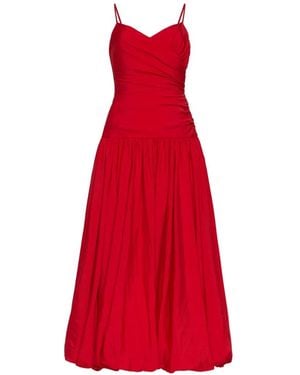 Cinq À Sept Fia Draped Midi Dress - Red