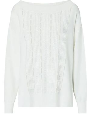 Liu Jo Jumper With Embroidered Cut-Outs - White