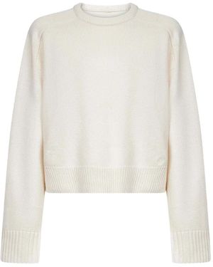 Loulou de Saison Bruzzi Crew-Neck Jumper - White