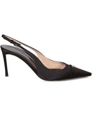Tom Ford Satin And Crystal Thea Slingback Pumps - Black