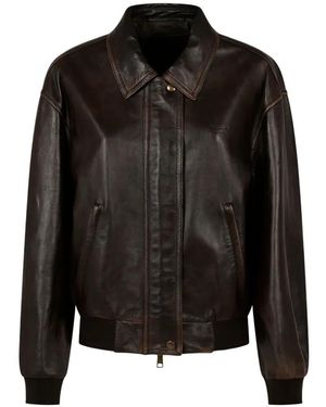 Prada Jacke Aus Nappaleder - Schwarz