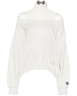 Maison Mihara Yasuhiro Schulterfreier Pullover Im Layering-Look - Weiß