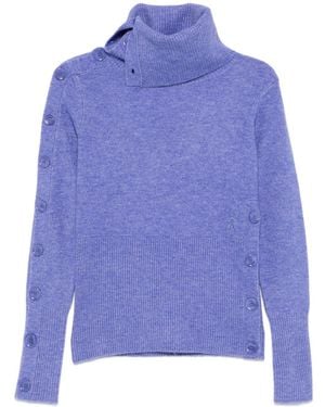 Patrizia Pepe Buttoned Sweater - Blue