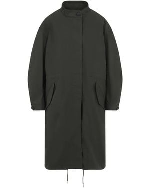 Givenchy Collared Drawstring Parka Coat - グレー