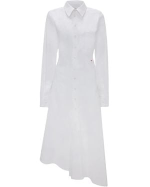 Victoria Beckham Asymmetrische Blousejurk Met Vlakken - Wit