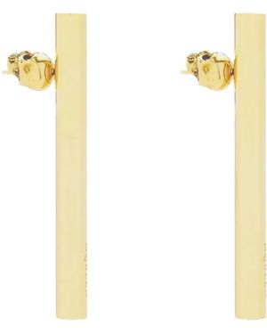 McQueen Skull Drop Earrings - White