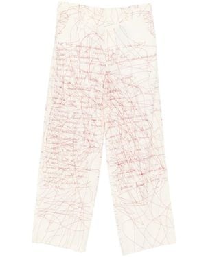 Kidsuper Scribbled Printed Trousers - White