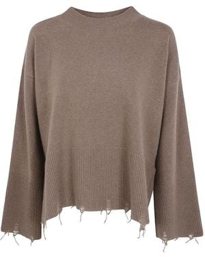 Laboratorio Capri Pullover Im Distressed-Look - Braun