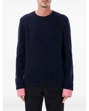 Prada Shetland Wool Crew-Neck Jumper - Blue