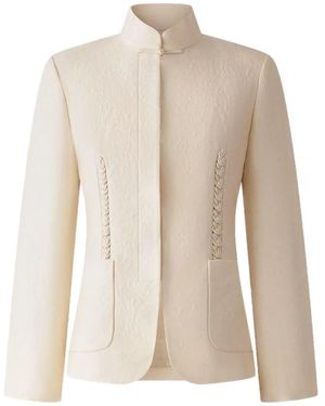 Shanghai Tang Wool-Blend Textured Jacket - Natural